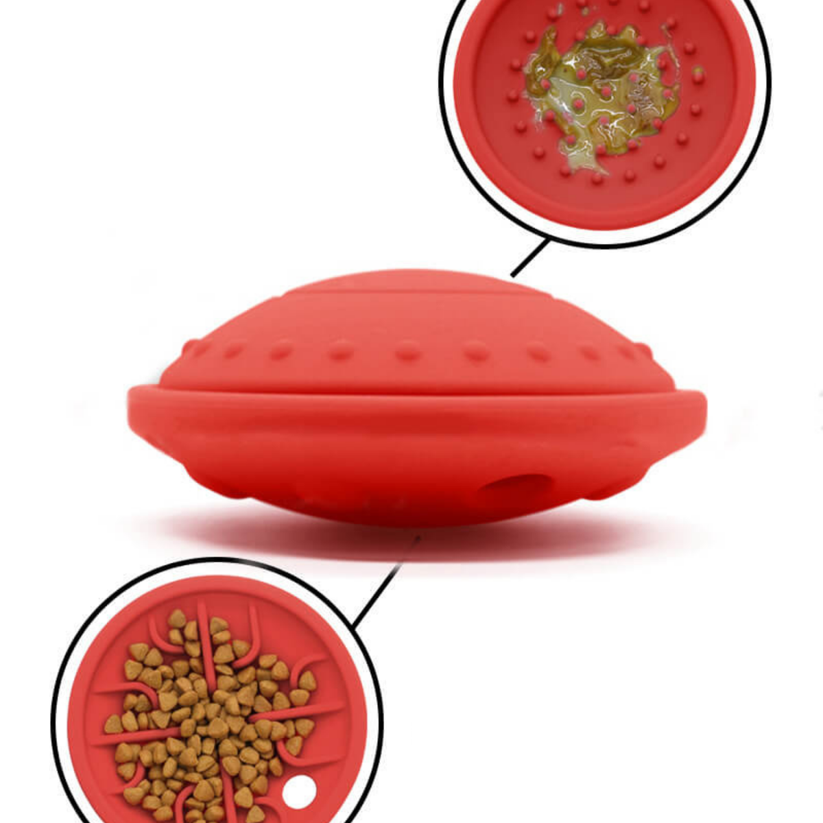 Dundies UFO Snack Attack Enrichment Toy - Red