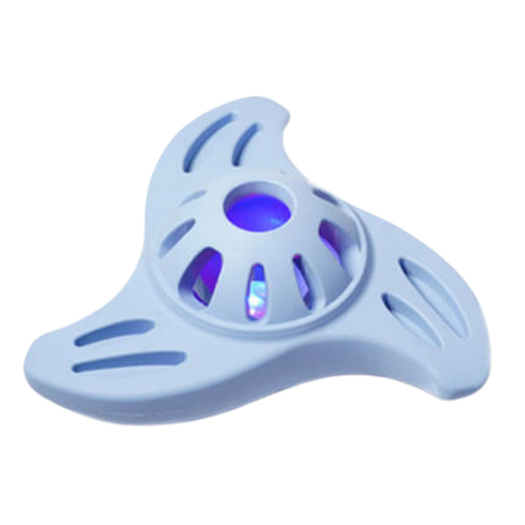 Dundies Boomerang LED Flasher Dog Enrichment Toy - Blue