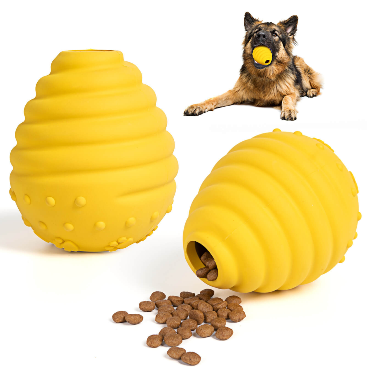 Dundies Honeycomb Snuffler Dog Enrichment Toy - Yellow