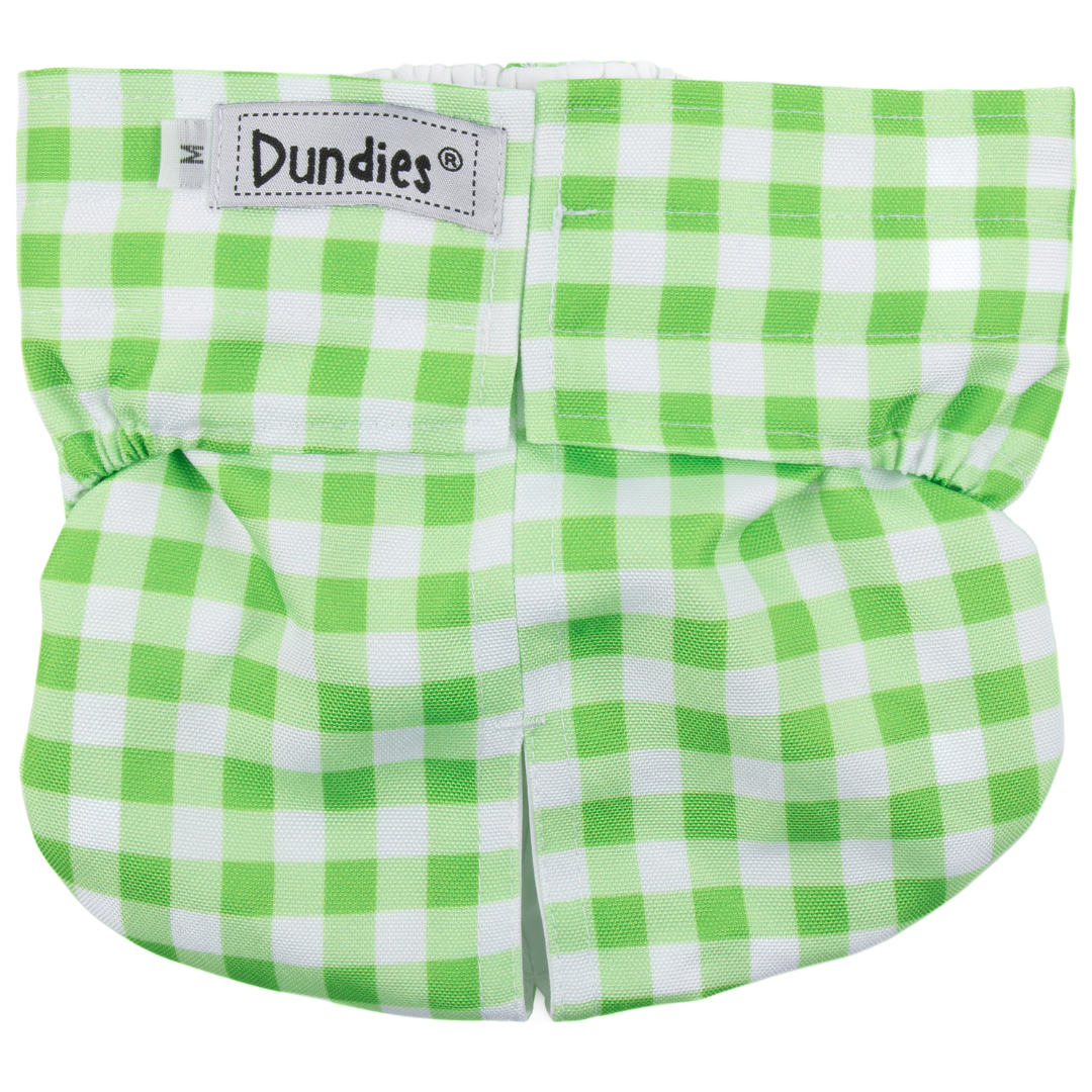 Dundies Green Gingham All In One Nappy V2 (AIO)