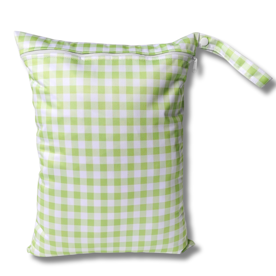 Dundies Wet Bag Green Check