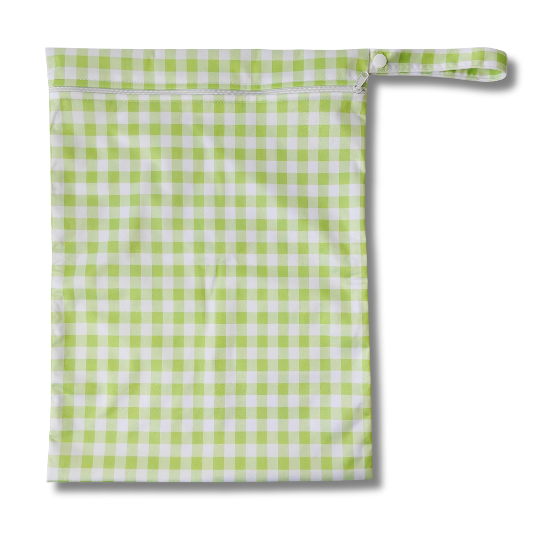 Dundies Wet Bag Green Check