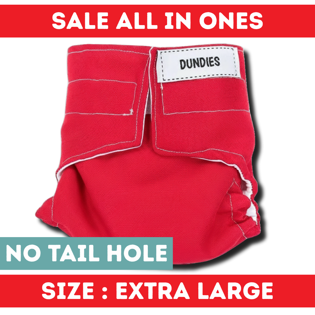 Dundies All In One - Extra Large - No Tail Hole - SALE